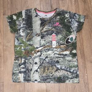 Mossy Oak Women's Nature Print Tee - Green & Gray